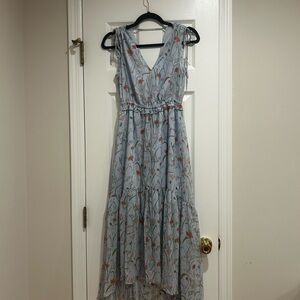 Banana Republic High Low Dress - Light Blue Floral